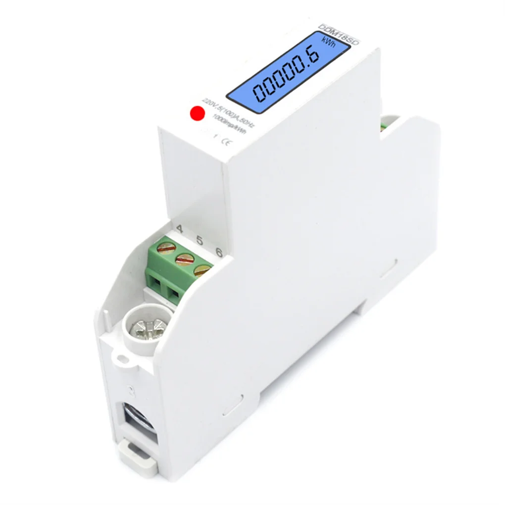 Watt Hour DDM18SD Single Phase Backlight Electric Measurement Screen Current Low Power Repair Tools Energy Meter