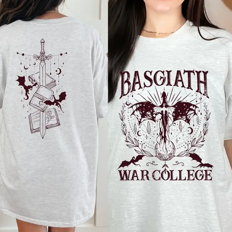 Basgiath War College 2 Sided Shirt Fourth Wing Riders Quadrant Dragon Rider TShirt Fourth Wing Shirt