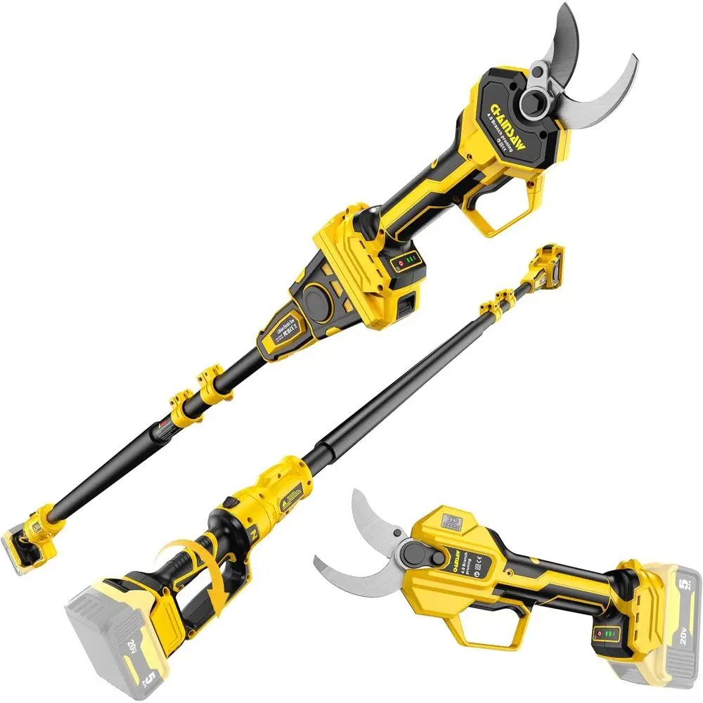 مقصات تشذيب القطب الكهربائية 2 في 1، توافق لاسلكي مع بطارية Dewalt 20V MAX، مقلم قطر القطع 1.6 بوصة، 14.8 قدم MA