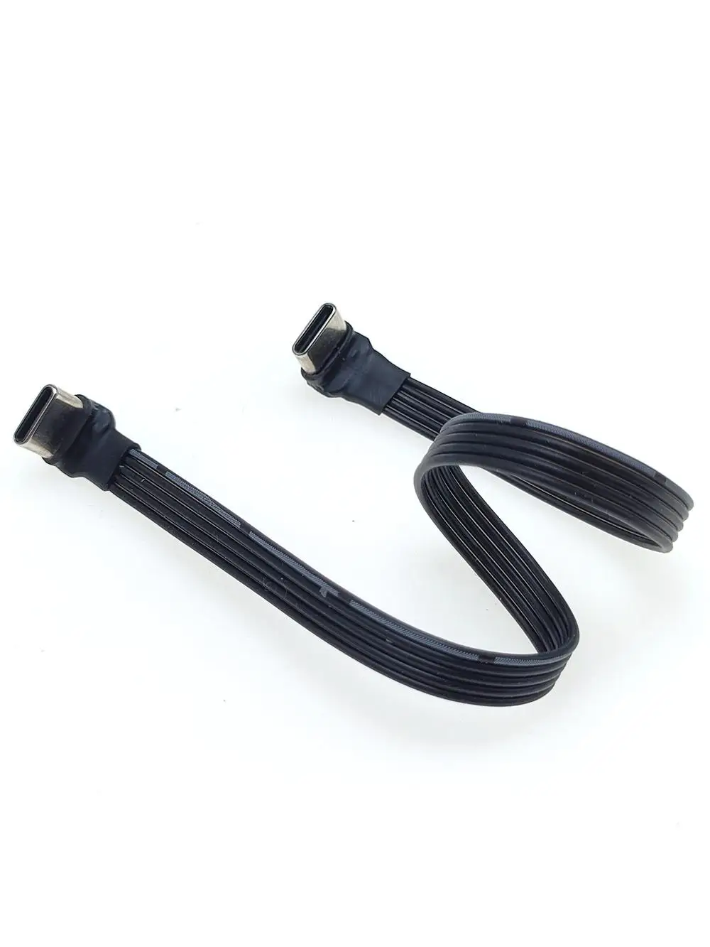 Kabel przedłużający USB 2.0 Typ C do Typu C, płaski, składany pod kątem 90 stopni, długość 0,1M-2M °   Kabel USB-C męski na żeński, zagięty, FPC, do fotografii lotniczej FPV, 5 cm — zdjęcie produktu 7