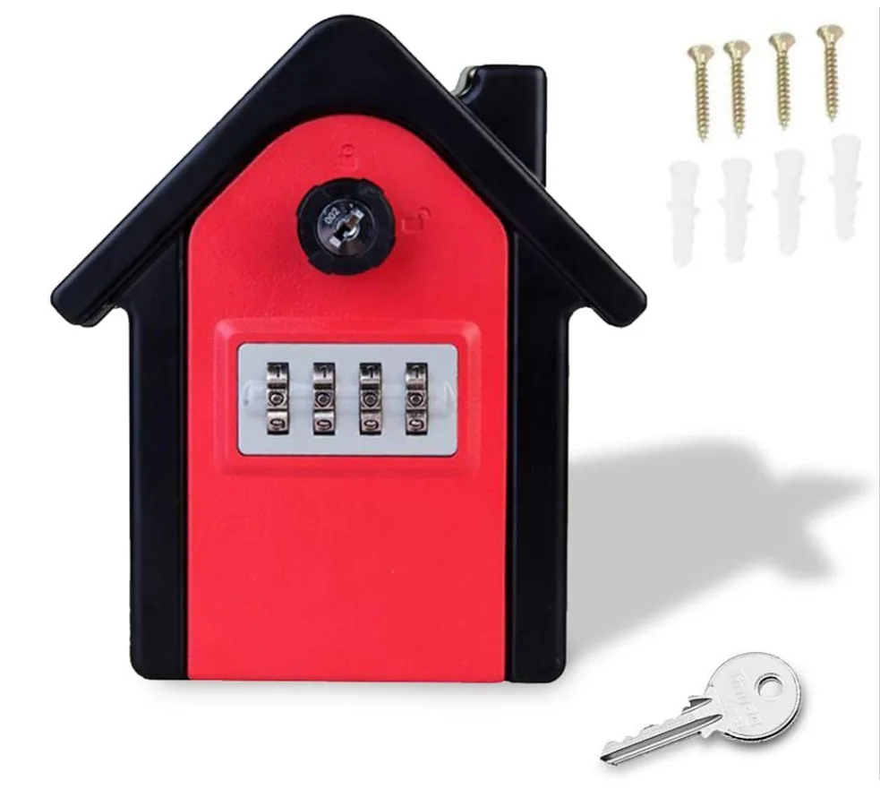 Anti-Theft Password Key Box, Security Lock Box, Metal Storage Box, Fuse Box, Small House Type, Large Space