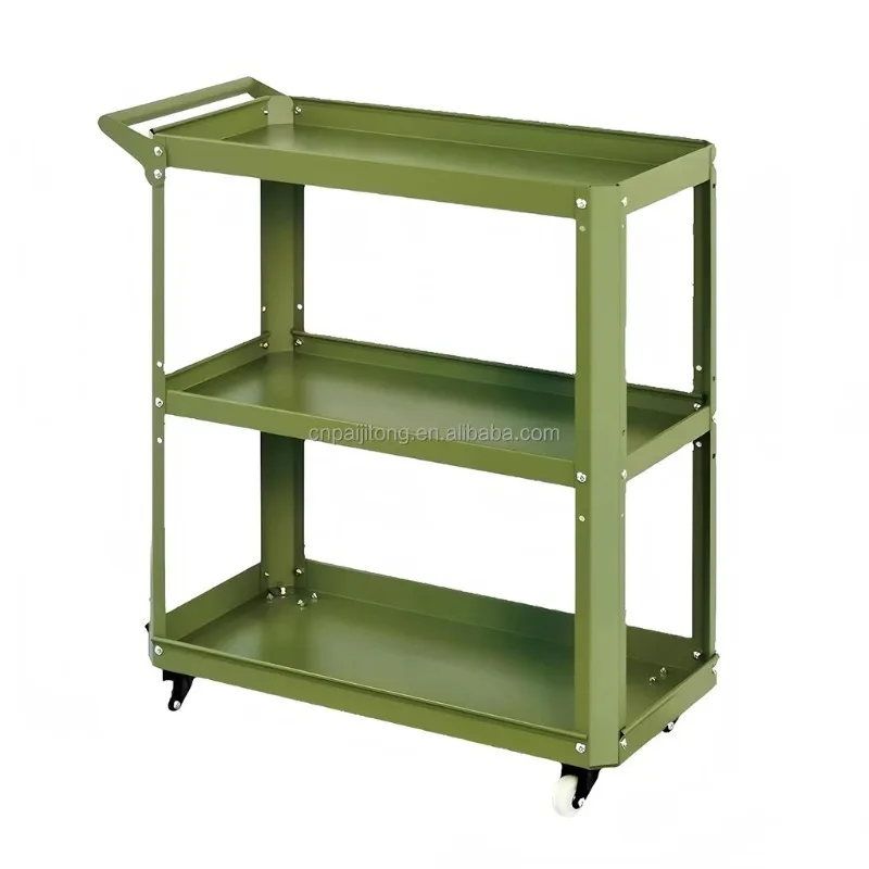 

2026 Multi-functional Cart Trolley Cabinet Trolley Roller Box 3-tiers Cart Wheel Chest