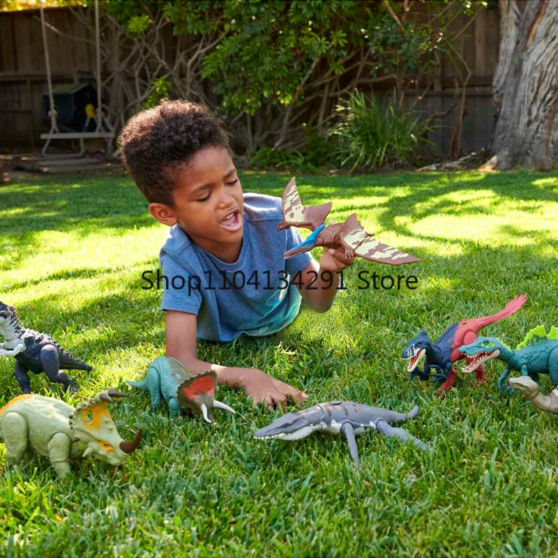 ジュラシック・ワールド ドミニオン ロアリング・プレデターズ リオプレウロドン ロアリング・トリケラトプス 攻撃動作とサウンド付き 恐竜フィギュアモデル