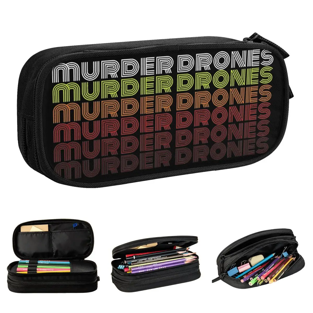 Murder Drones Pencil Case Double Layer Large-capacity School Accessories Pencil Box Amazing Gift