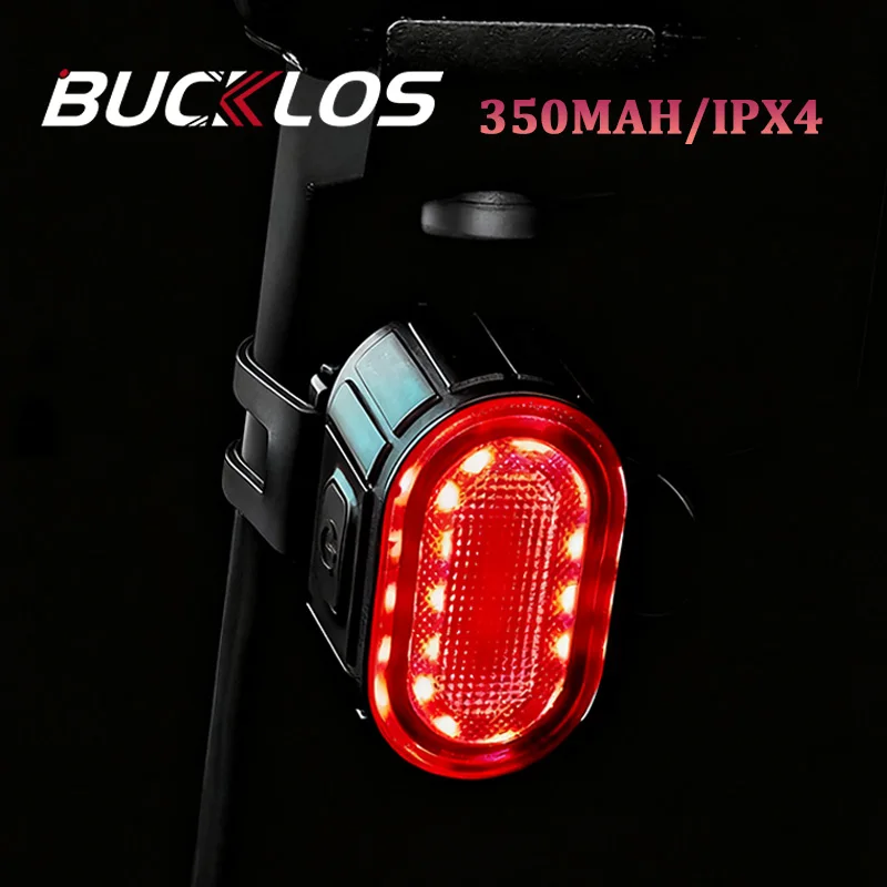 BUCKLOS Bicycle Light Set LED Front Rear Lamp USB Rechargeable Road Bike Taillights Waterproof MTB Headlight