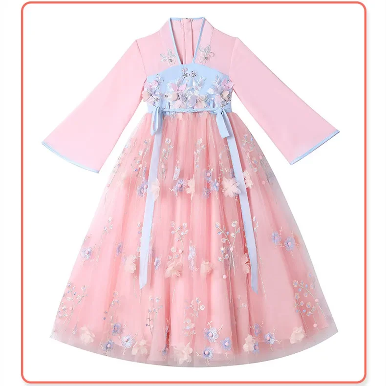 Girl Dress Hanfu Vintage Style Kids Clothes Vestido Traditional Chinese Clothing Cosplay Children Princess Costume Girls Dresses