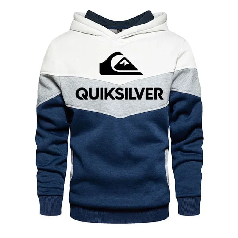 2026 Neuer Herren-Hoodie mit Splicing-Design für Outdoor-Freizeit und Sportbekleidung, Street-Fashion, Warmer Woll-Hoodie für Herren, Herbst-/Wintermantel