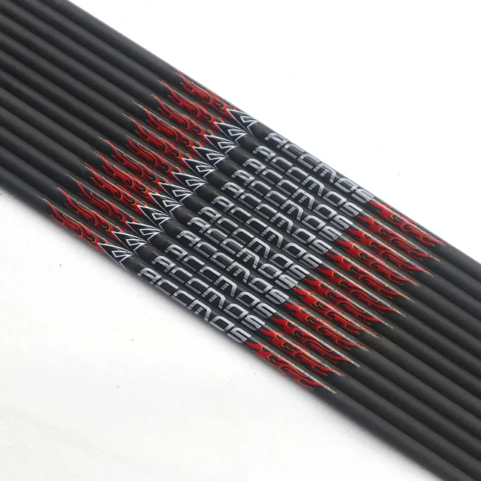 6/12pcs ID 6.2mm 33 inch Pure Carbon Arrow Shafts Spine 250 300 350 400 500 600 700 800  DIY Arrow Archery for Bow Hunting