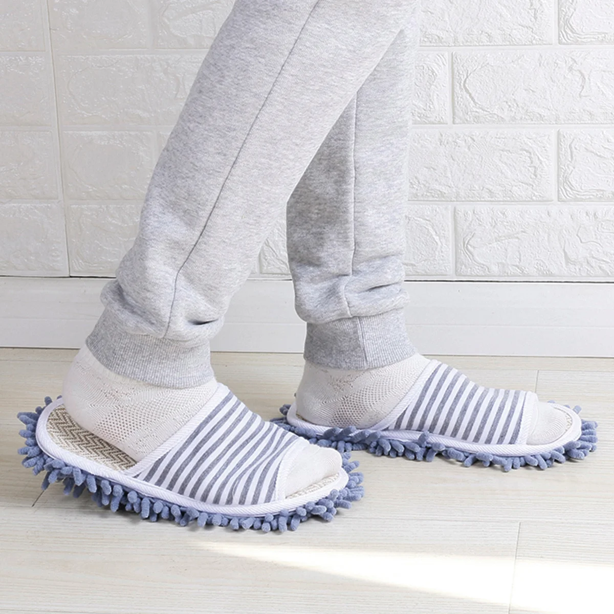 

1 Pair Japanese Style Slippers Soft Non-Slip Lightweight Cloth Shoes For Home Indoor Use All Season Walking Antiskid Footwear