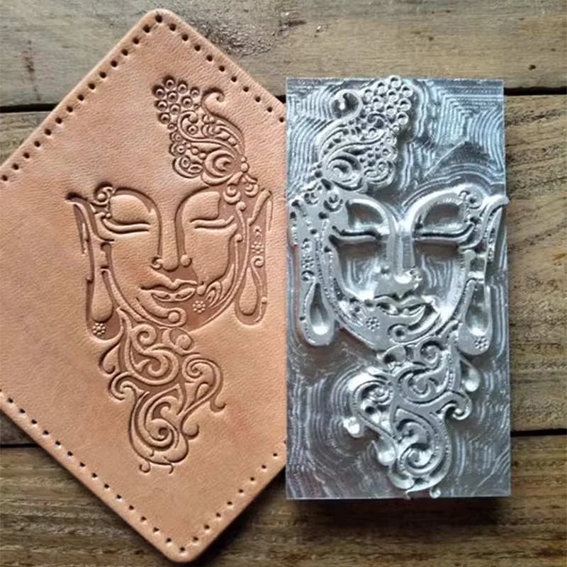 Buddha series pattern Hand-work unique design leather working tools carving punches stamp craft leather with leather carving too