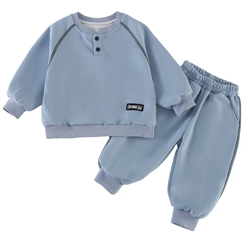 Children's Sets 2026 Autumn Outfit Set for Girls' Sports Korea New Spring Autumn Baby Boys' Casual Sweater Two-piece Set