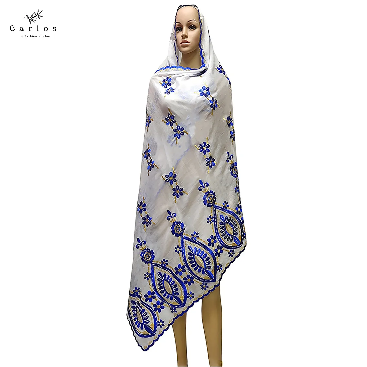 Écharpe 2024 Coton pour Femme Africaine, Châle Pashmina, Grande Taille, Foulard Musulman, Offre Spéciale 100%