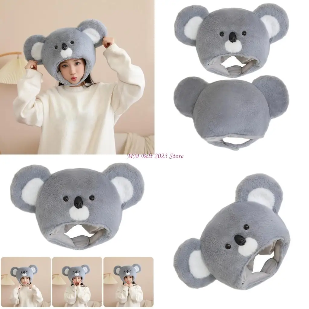 49me-コアラ-コスチューム-アクセサリー-ぬいぐるみ-毛皮の帽子-ヘッドギア-写真小道具-ハロウィン