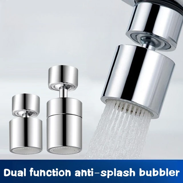 Podwójna funkcja Anti-splash Bubbler kran kuchenny Aerator 360 stopni obrotowy dyfuzor wody z kranu łazienka filtr wody dysza mikser