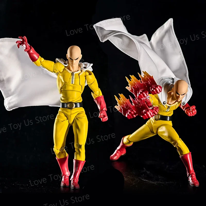 New Hot One Punch Man Saitama Amazing Yamaguchi Revoltech Saitama In Stock Anime Action Collection Figures Model Toys Gifts