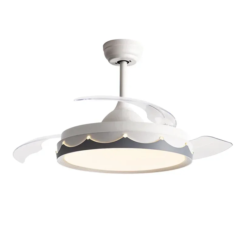 Cross-border ceiling fan light ceiling fan light household living room dining room bedroom with remote control chandelier