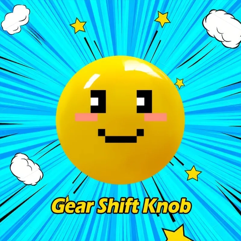 Новая ручка переключения передач Pixel World Smile JDM Pixel Emoji, декоративная головка 54 мм, подходит для ручного рычага переключения передач