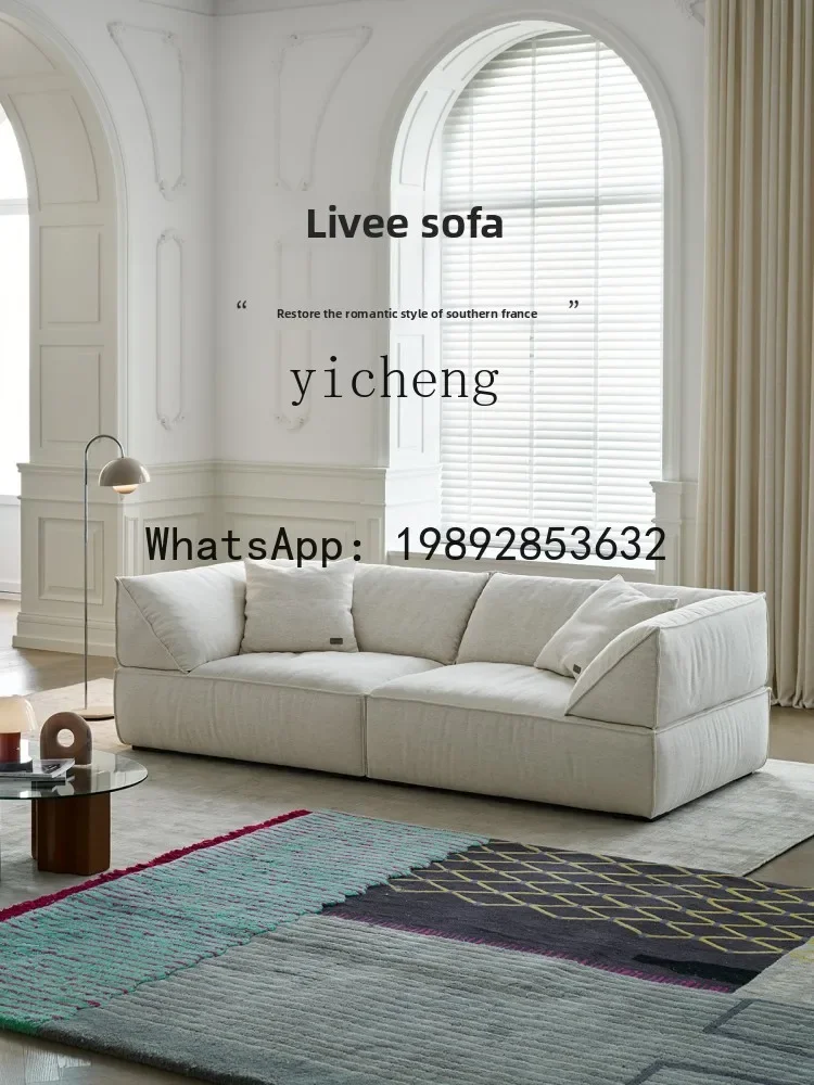 YFY  Liwei sofa three-person cotton and linen fabric