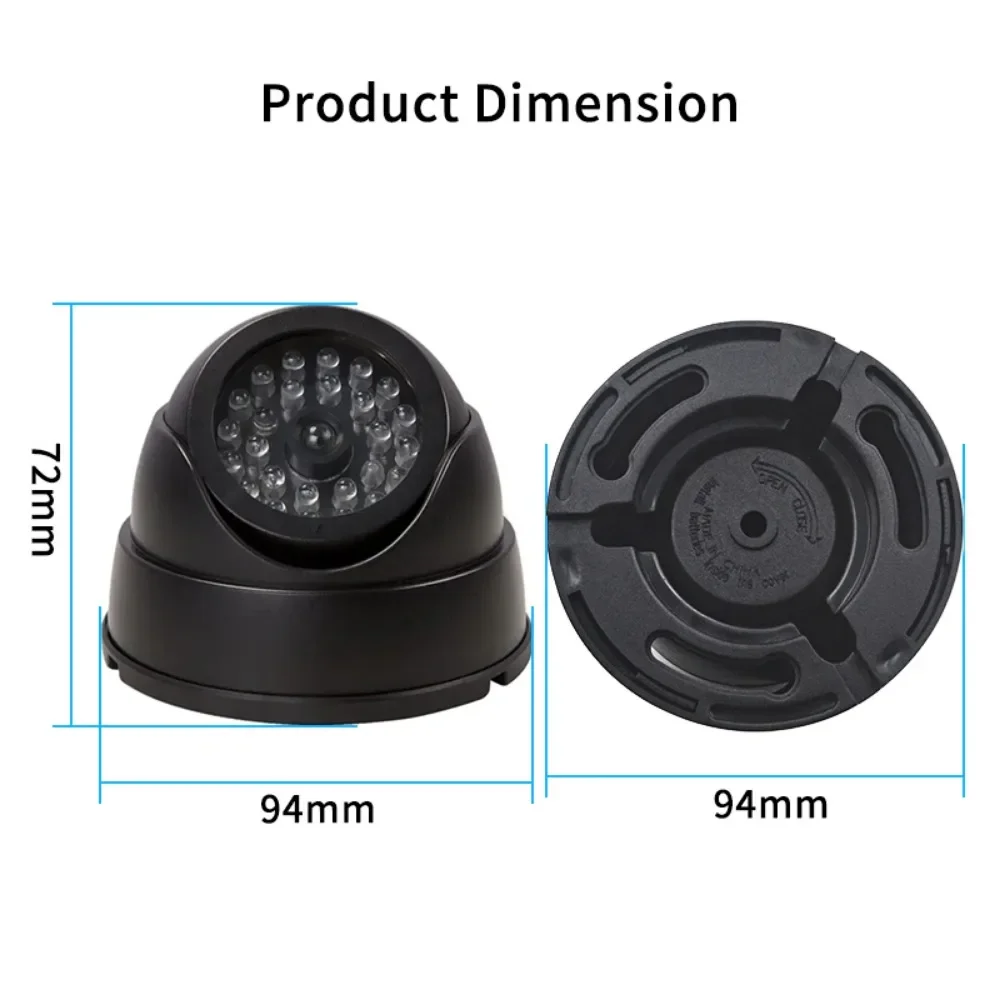 홈 오피스 감시 보안 시스템용 빨간색 깜박이는 LED 조명, 가짜 CCTV 보안 카메라, 블랙/화이트 더미 소라 카메라, 신제품