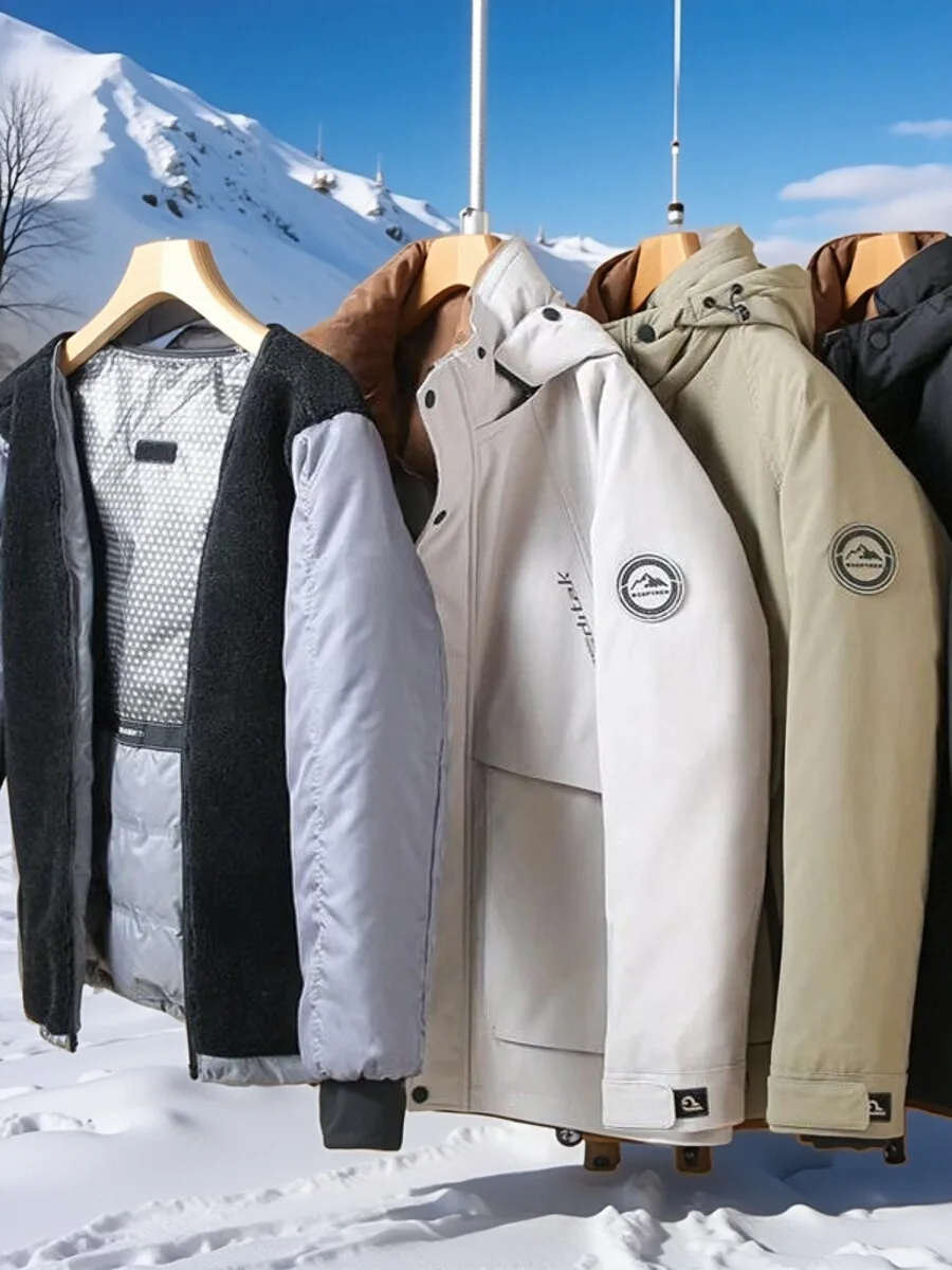 

Съемный внутренний слой! Мужская высококачественная водонепроницаемая теплая куртка-пуховик с капюшоном для активного отдыха 22700 Faion Urban Sle Du...