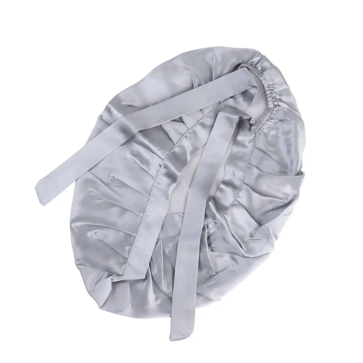 Silk Sleep Bonnet for Women Soft Night Cap for Hair Protection Comfortable No Crush Headwear Grey