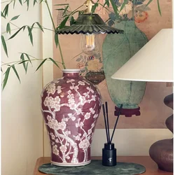 Chinese Classical Flower Vase, Hand-painted Ceramic Home Decoration Living Room Plant Ornaments, Exquisite Beautiful Nordic Vase