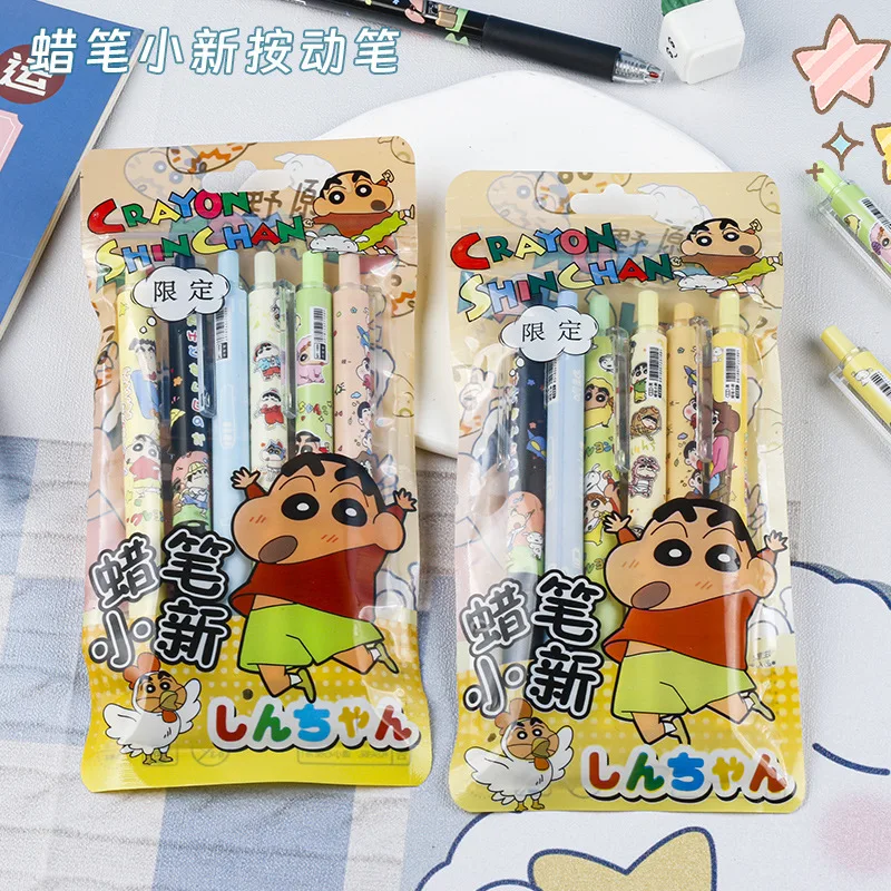 Crayon Shin-chan Gelstift Anime-Zubehör Kreativer 0,5mm Hochwertiger Kawaii Schüler-Prüfungsstift Schnelltrocknender Schwarzer Gelstift Schreibwaren – Detail 2