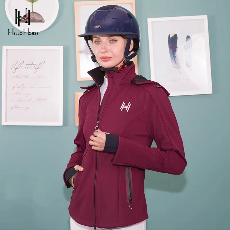 Hello Horse Equestrian Clothing Female Equestrian Equipment Riding Clothing Equestrian Autumn and Winter Windproof Clothing Training Clothing Jacket