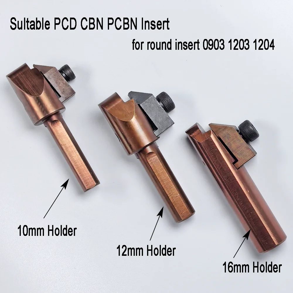 다이아몬드 PCD CBN PCBN 커터 플레이트 RNGN 1204 0903 1/2" 밀링 터닝용 원형 공구 홀더용 수직 나사 인서트 홀더