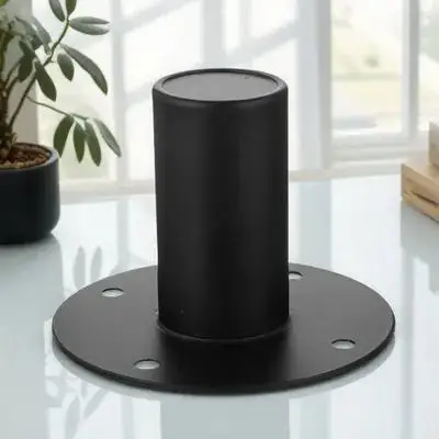 

1Pcs Iron Speaker Mount Stand Base Durable Black Spray Paint Speaker Bracket Holder Stable Fixing for Stage Cabinet Pole Mount