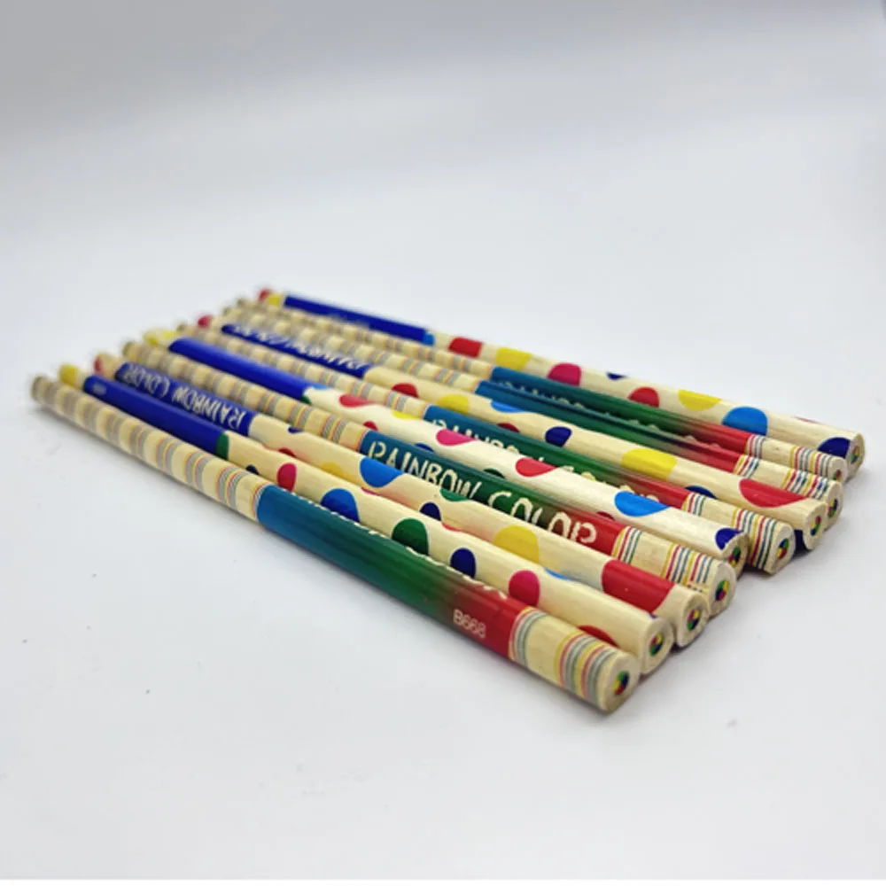 20pcs 4 Color in 1 Pencils Wooden Colored Pencils Multi Colored Pencil Kids Office School Stationery Writing Painting Supplies