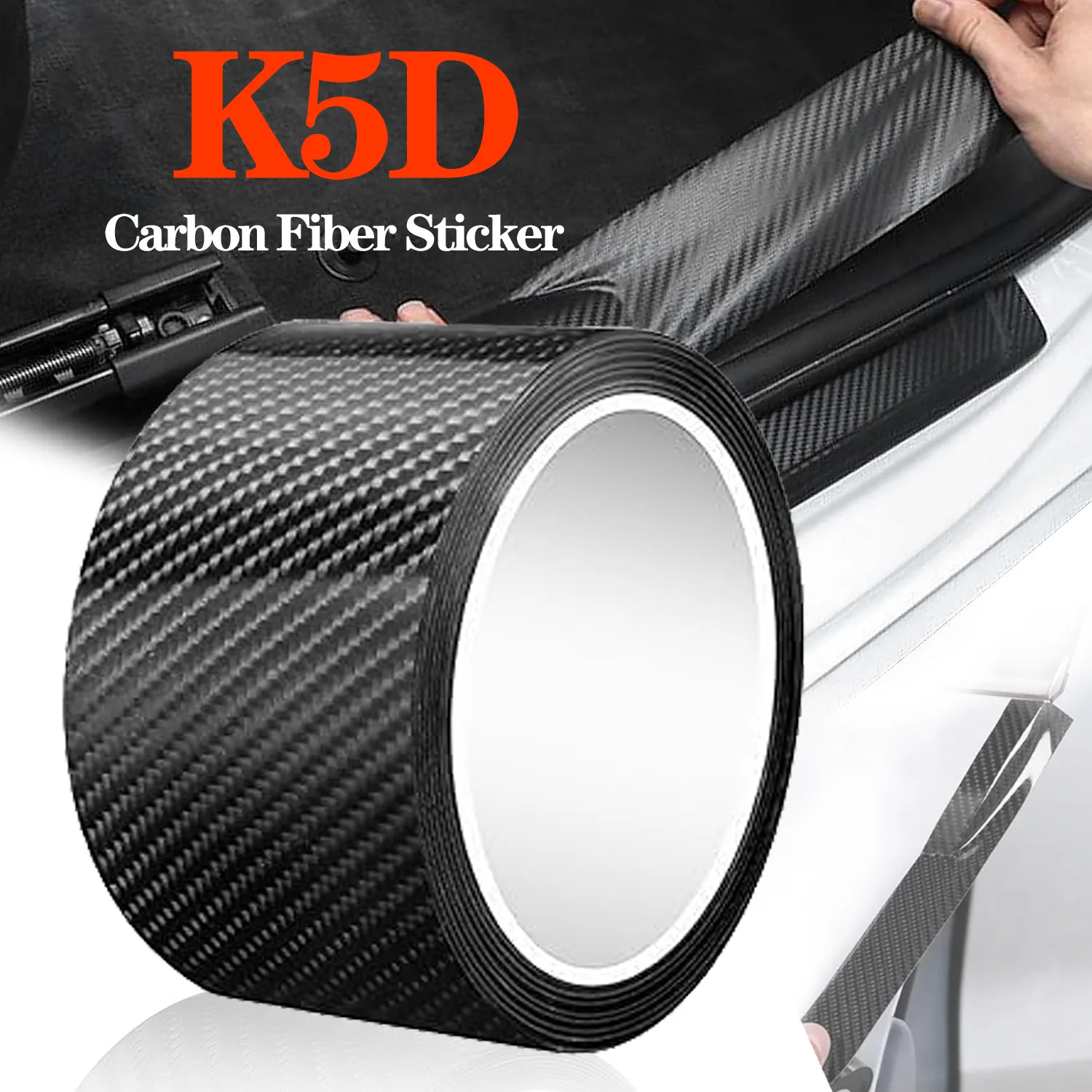 

Carbon Fiber Sticker Car Door Sill Protector Film Anti Waterproof Scratch Tape for Auto Door Sill Edge Side Mirror B-pillar