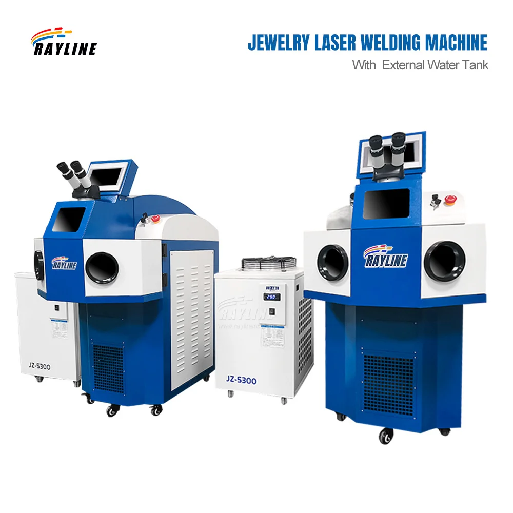 200W Vertical Jewelry Laser Welding Machine with External Water Tank For Stainless Steel Silver Gold Chain Necklace