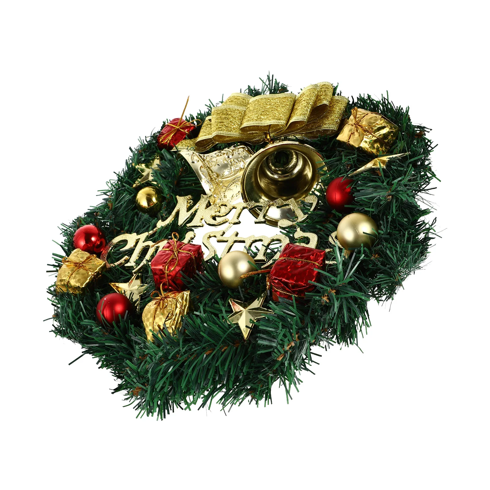 

Christmas Wreath Artificial Decorations Festive Door Hanging Holiday Ornaments PVC Lifelike Christmas Party New Year