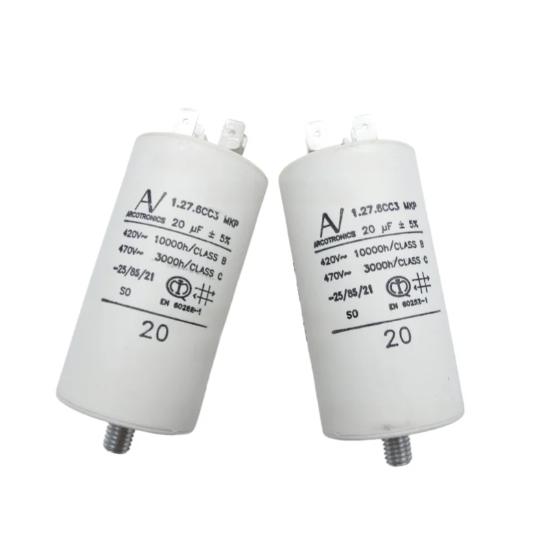 1Pcs MKP 1.27.6CC3 20uF 420V‑470V AC Motor Start Film Capacitor For Motor Run Starting
