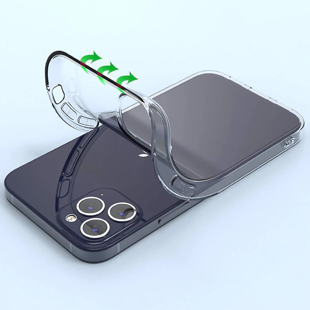 Silikonhülle für iPhone 16 15 14 13 12 Mini 11 Pro XS Max X XR SE 2022 2020 7 8 6 6S Plus 5 5S Ultra Dünne Transparente Hülle – Detail 6
