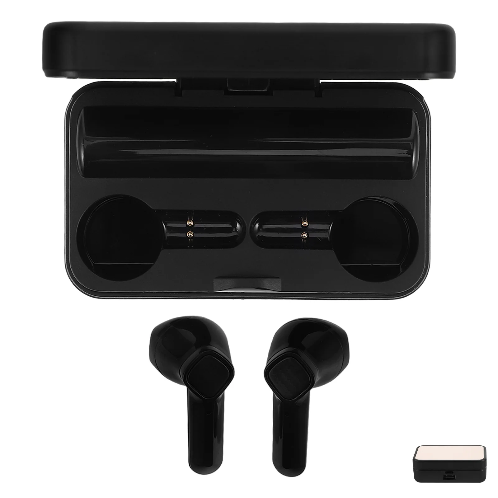 

1Set Wireless Dual Ear Headphones Mirror Display Earbuds Stable Connection Running Sports Gaming Wireless Music