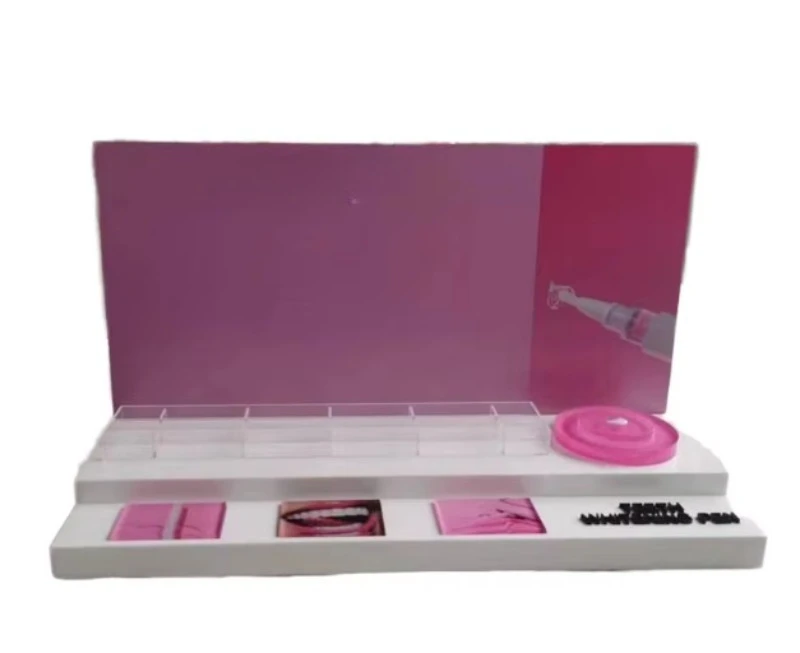 

Triangle type acrylic display stand with position holes for products display and sales