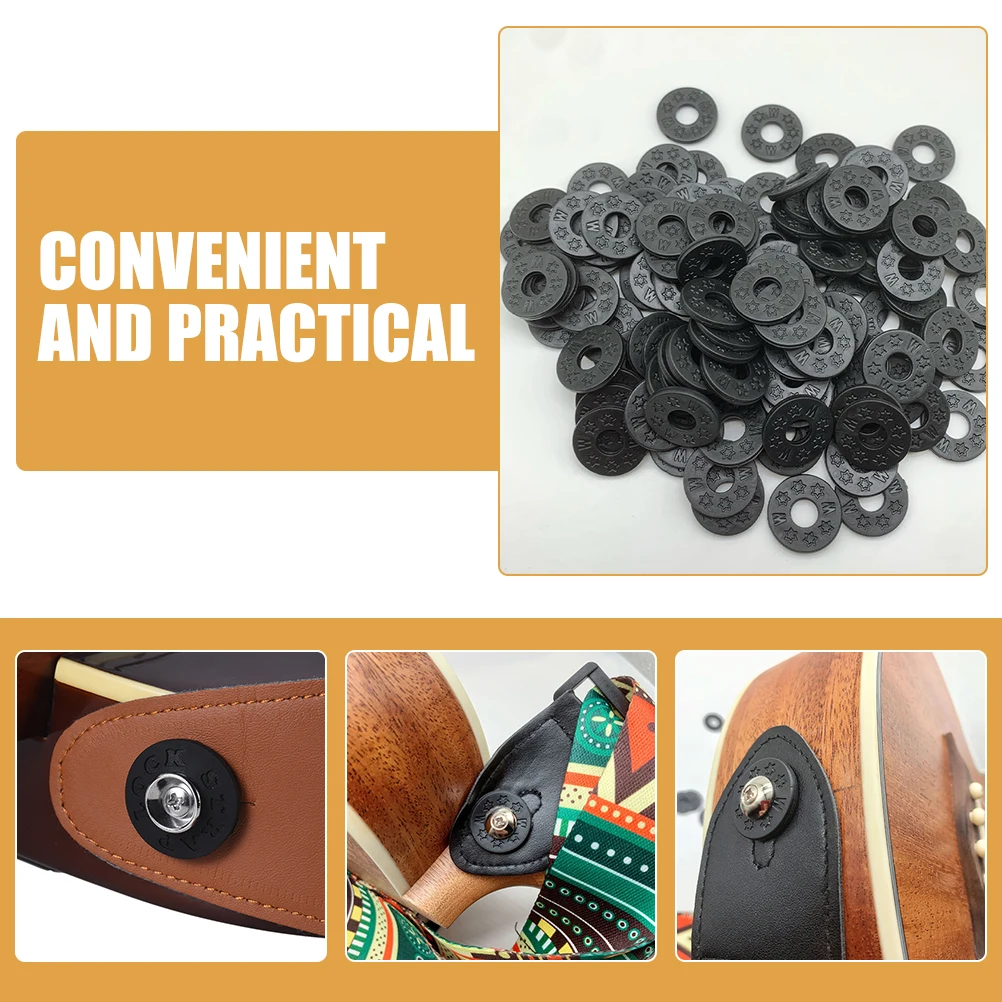 

12 Pcs Silicone Gasket Guitar Strap Buckle Spacer Silica Gel Gaskets for Buttons
