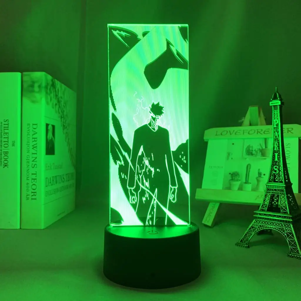 Anime Led Light Solo Leveling Acrylic Glowing Stand Sung Jin woo Action Figure for Kids Boys Bedroom Decor Manga Gifts