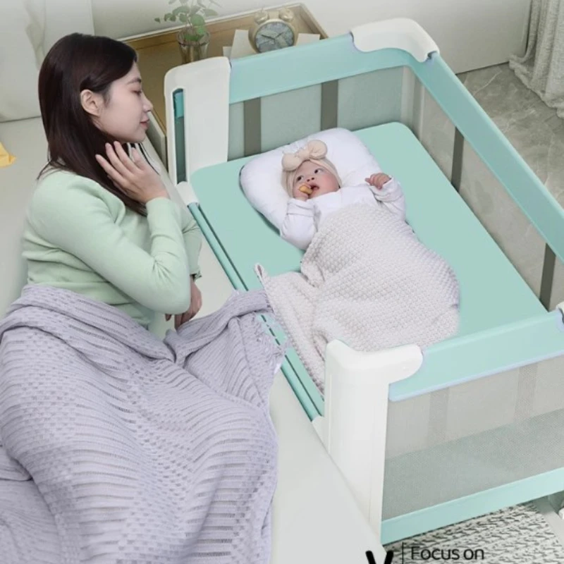 Cama de bebê moderna europeia, elegante, japonesa, luxuosa, confortável, multifuncional, luxuosa, móveis para sala de estar