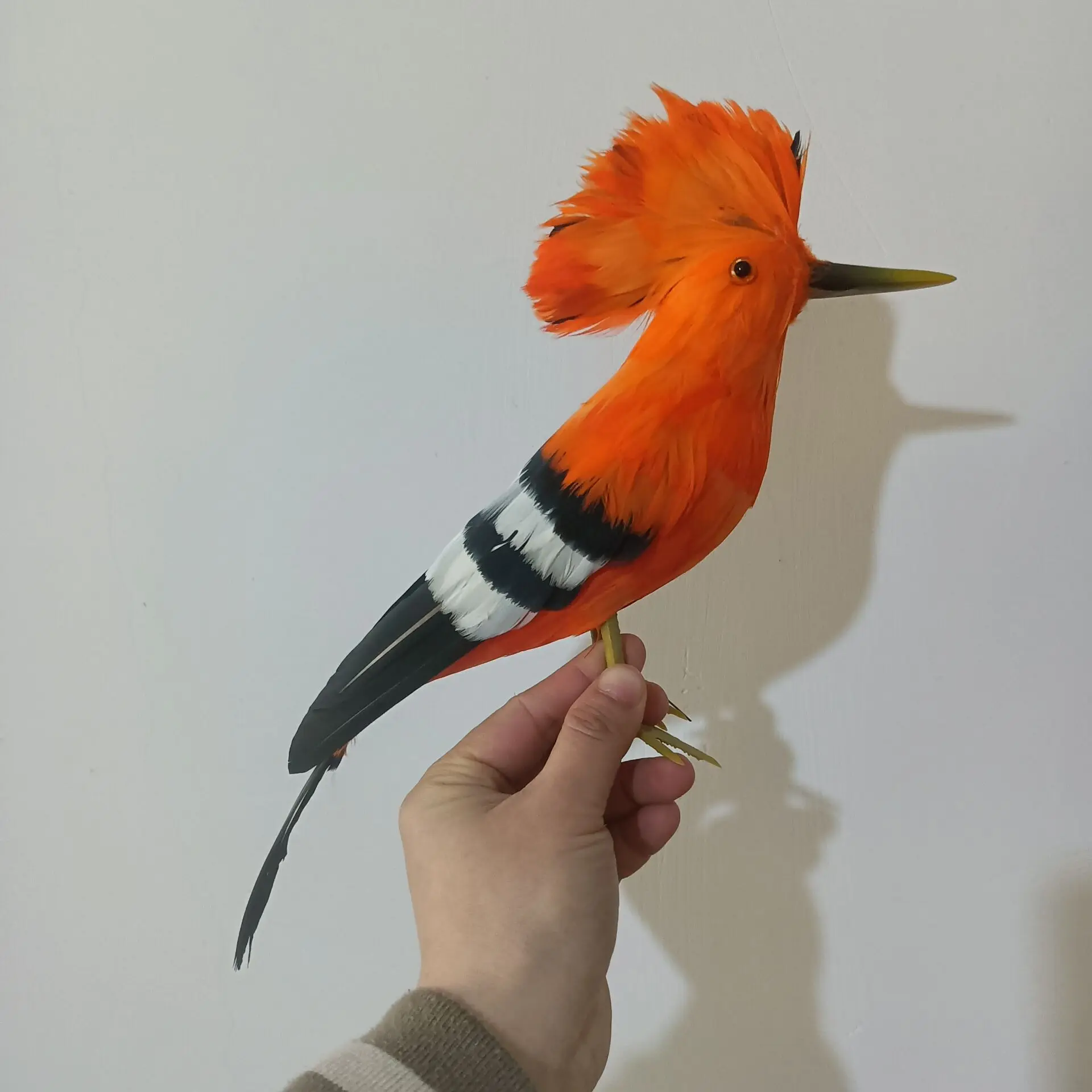 

cute simulation foam and feathers orange hoopoe model toy gift about 32cm h2685