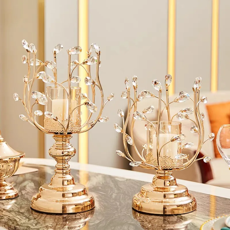 

Candelabra ornament romantic light luxury home dining table living room table decoration Nordic American decoration European sty
