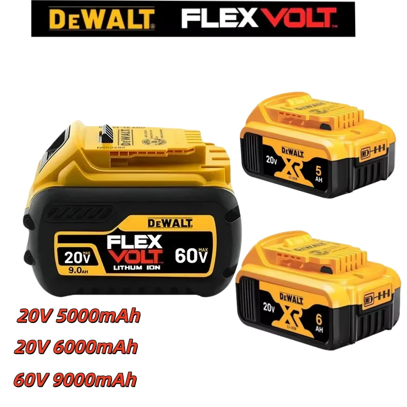 100% Оригинальный аккумулятор DeWalt 20V/60V 2.0Ah-9.0Ah MAX для электроинструментов, замена DCB184 DCB181 DCB182 DCB200, авиадоставка