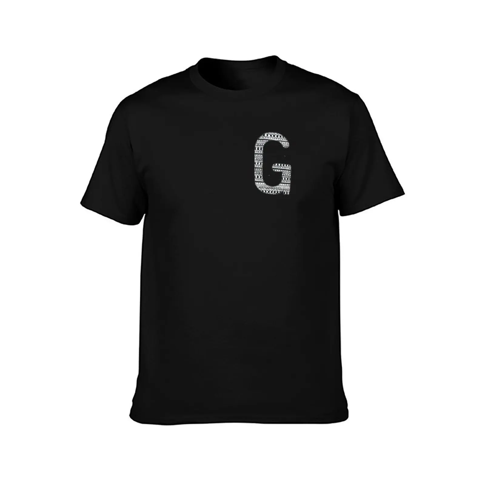 G' Patterned Monogram T-Shirt Summer Casual Cotton Tee Oversized Streetwear Tops Vintage Graphic Print Unisex Men Women