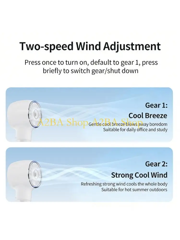 A2BA Desktop Fan With Silicone Hose And Moisturizing Sprays For Dry Skin