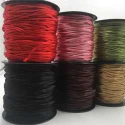 2mm Chinese Knot Rope 35colors Mix Nylon Satin Silky Macrame Cord Beading Braided Bracelet String Thread