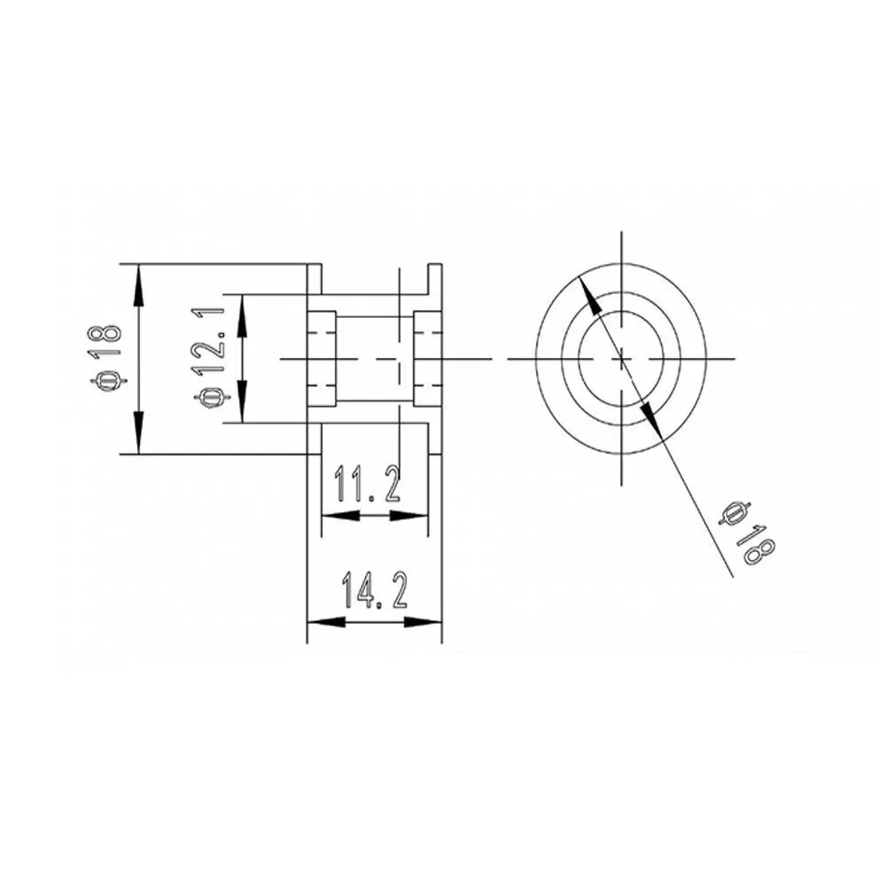 H-type 2gt20 tooth synchronous wheel, idler pulley belt pulley driven wheel, inertia pulley 6-15mm with bearing 3D printer