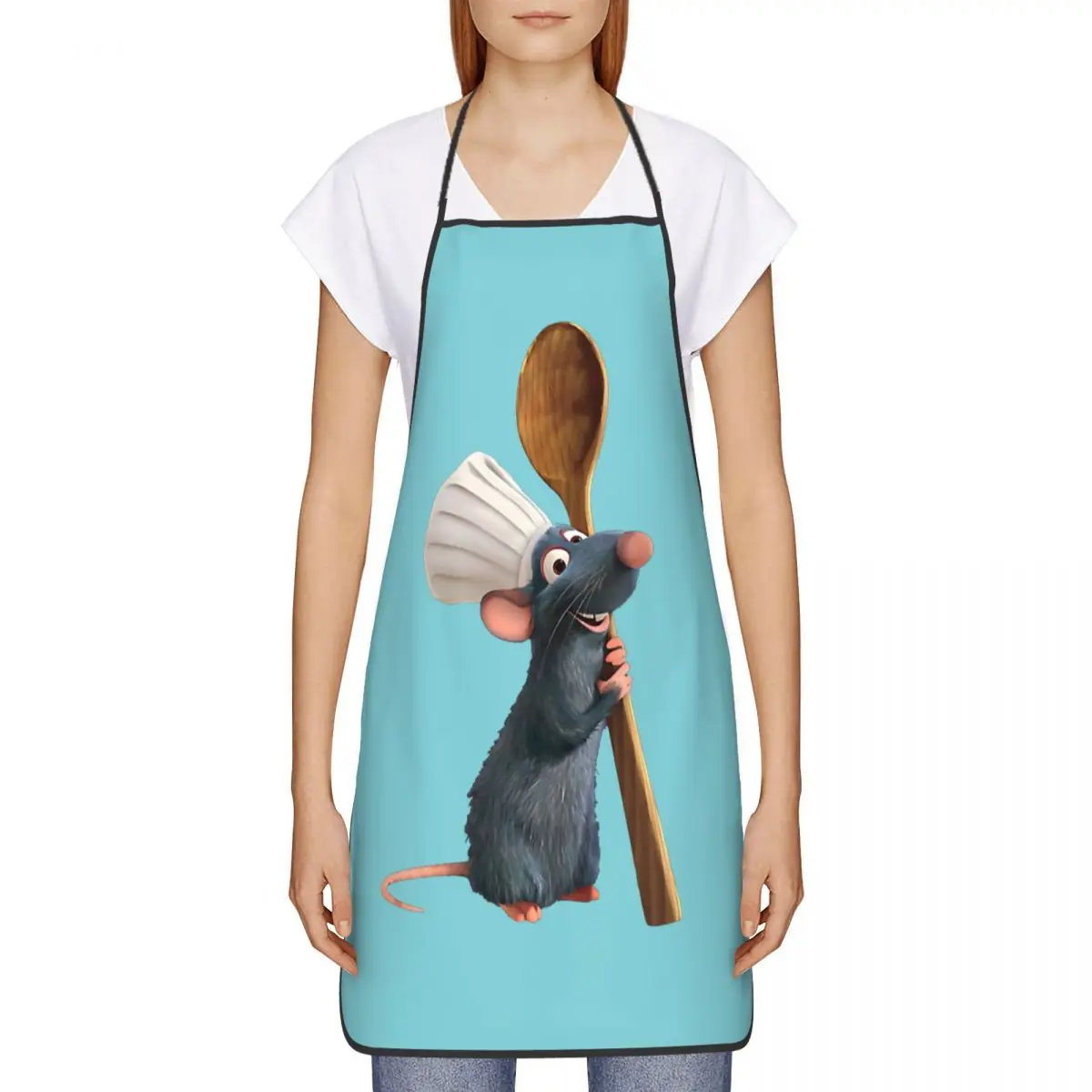 Custom Unisex Ratatouille Chef Remy Kitchen Chef Cooking Baking Apron Men Women Tablier Cuisine for Painting