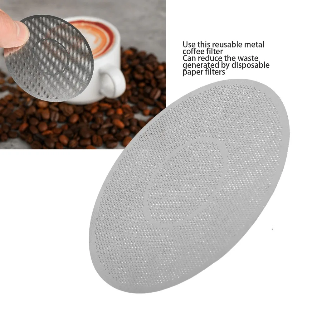 2pcs set 62mm Diameter Disc Coffee Filter Rustproof Precise Filtration Metal Coffee Filter Tight Mesh Design Easy to Clean